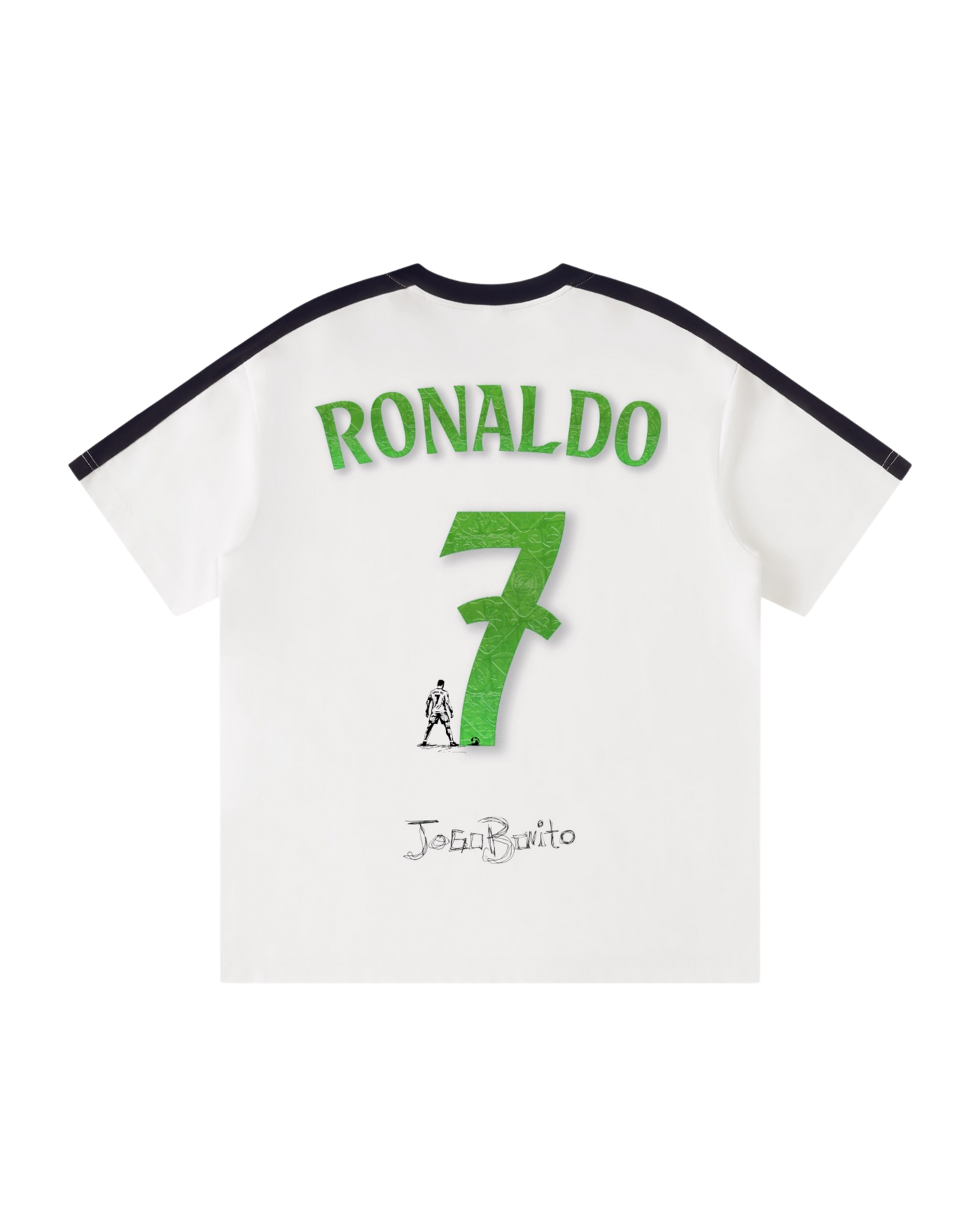 Portugal-inspired football shirt featuring Ronaldo taking a free kick