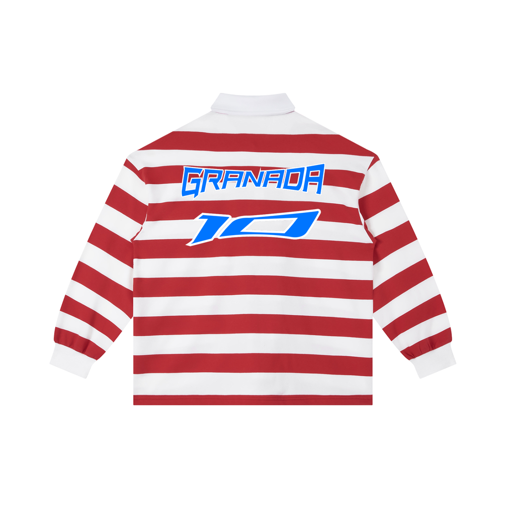 Color Block Stripe Polo Shirt